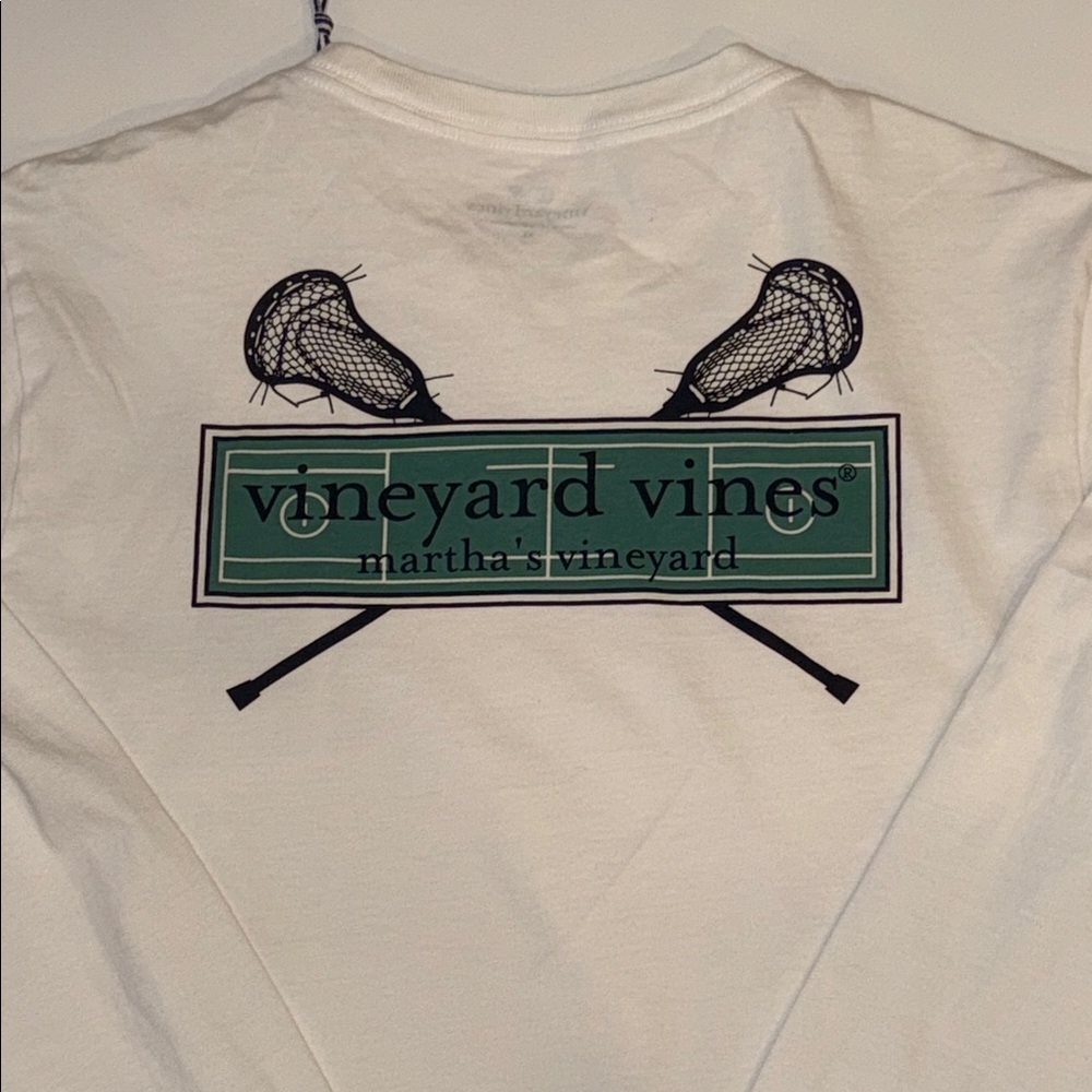 🐳  🥍 Vineyard Vines White Long Sleeve Shirt Boys XL 18 NWT